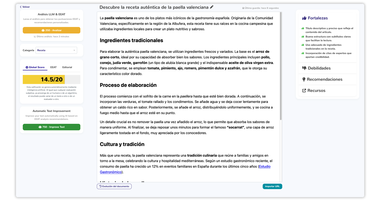 Evaluación LLM SEO y diagnóstico E-E-A-T