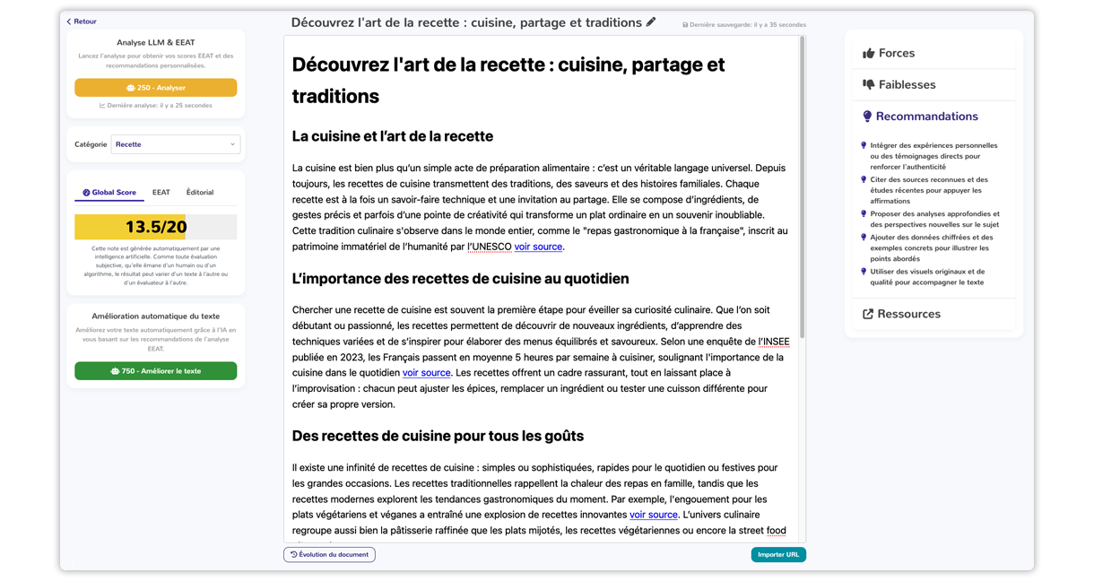 Évaluation LLM SEO et diagnostic E-E-A-T